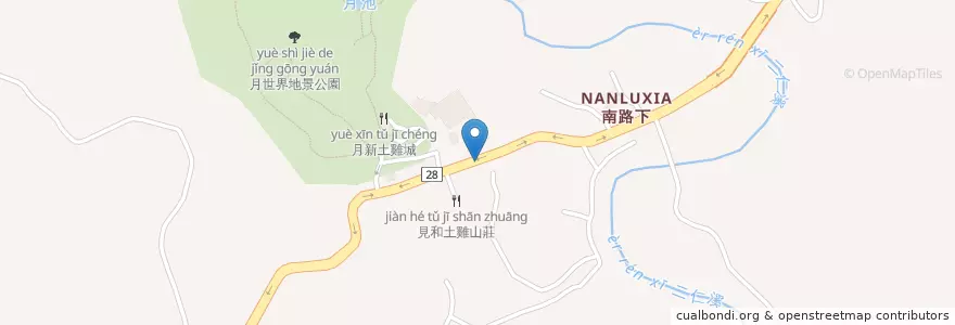 Mapa de ubicacion de 真好味土雞園 en 台湾, 高雄市, 田寮区.