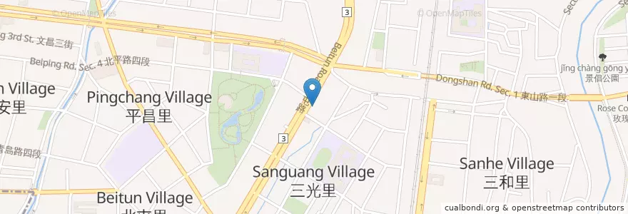 Mapa de ubicacion de Domino's Pizza en Taiwan, Taichung, Distretto Di Beitun.