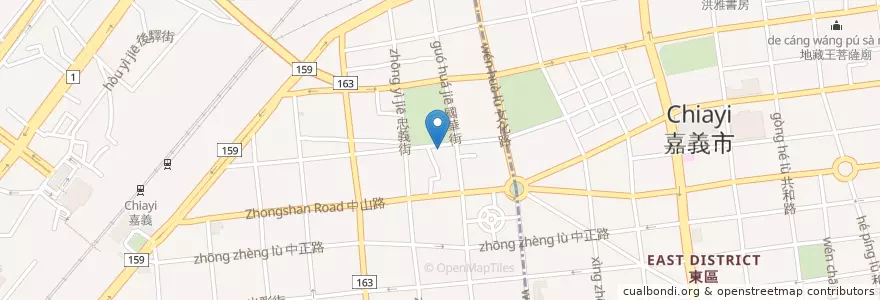 Mapa de ubicacion de 巴甜蔬食家廚 en Taiwán, Provincia De Taiwán, 嘉義市, Condado De Chiayi.
