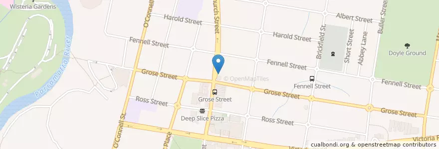 Mapa de ubicacion de Crust en Austrália, Nova Gales Do Sul, Sydney, City Of Parramatta Council.
