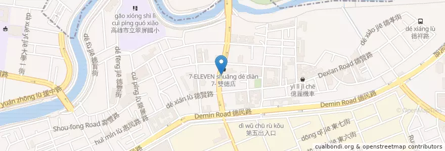 Mapa de ubicacion de 波普藝術廚房美式餐廳 en 臺灣, 高雄市, 楠梓區.