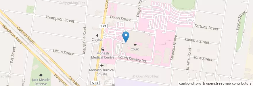 Mapa de ubicacion de Main Entrance en Australia, Victoria, City Of Monash.