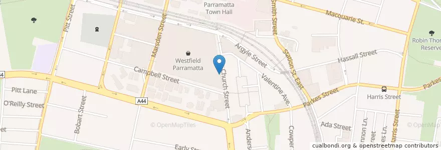 Mapa de ubicacion de Taste Gallery en Austrália, Nova Gales Do Sul, Sydney, City Of Parramatta Council.