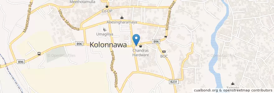Mapa de ubicacion de Commercial Bank en Sri Lanka, Western Province, Colombo District.