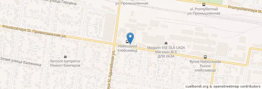 Mapa de ubicacion de Афипс en روسيا, منطقة فيدرالية جنوبية, منطقة كراسنودار, Адыгея, Городской Округ Майкоп.
