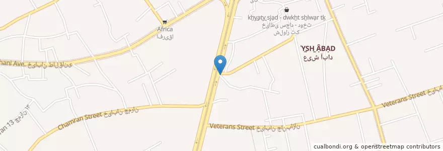 Mapa de ubicacion de مرغ بریان و بال مزه en イラン, ケルマーン, شهرستان بم, بخش مرکزی شهرستان بم, بم.