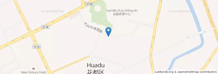 Mapa de ubicacion de 秀全中学 en 중국, 광둥성, 광저우시, 花都区 (Huadu).