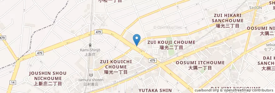 Mapa de ubicacion de 井上医院 en Japan, Osaka Prefecture, Osaka, Higashiyodogawa Ward.