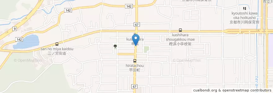 Mapa de ubicacion de 前川薬局 en 일본, 교토부, 京都市, 西京区.
