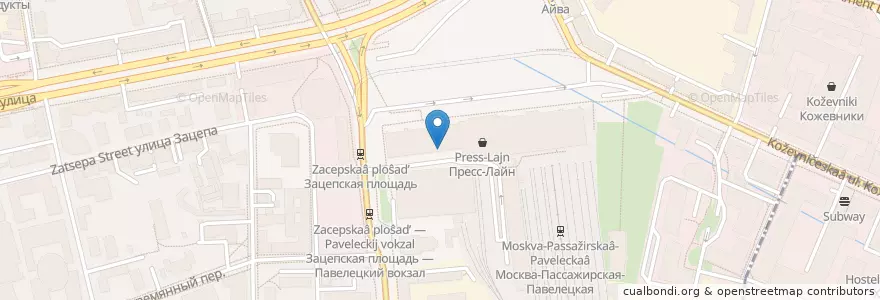 Mapa de ubicacion de Мама Раша en Russie, District Fédéral Central, Moscou, Центральный Административный Округ, Район Замоскворечье.