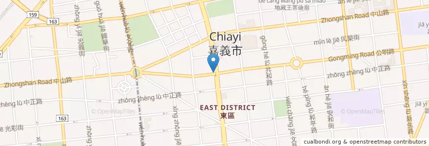 Mapa de ubicacion de 泰師父 en 臺灣, 臺灣省, 嘉義市, 嘉義縣, 東區.