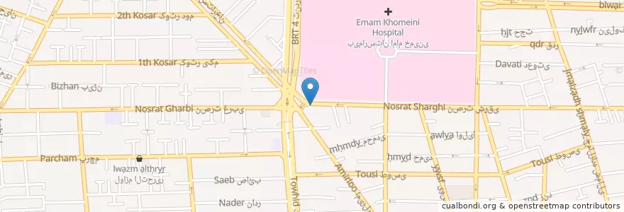 Mapa de ubicacion de بنیاد دانشپذیر en Иран, Тегеран, شهرستان تهران, Тегеран, بخش مرکزی شهرستان تهران.