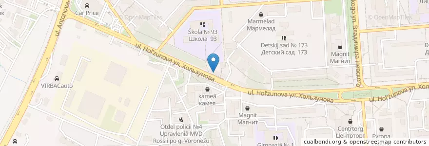 Mapa de ubicacion de Вита en ロシア, 中央連邦管区, Воронежская Область, Городской Округ Воронеж.