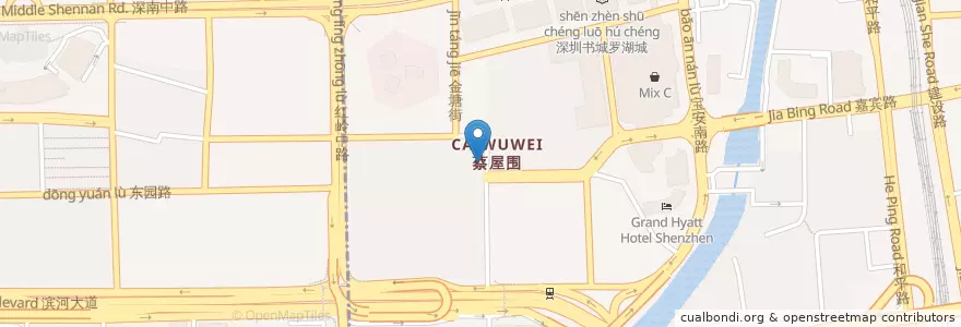 Mapa de ubicacion de 莲路素食府 en Cina, Guangdong, Shenzhen, Distretto Di Luohu, 桂园街道.