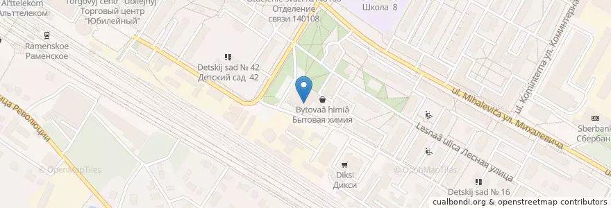 Mapa de ubicacion de PickPoint en روسيا, Центральный Федеральный Округ, محافظة موسكو, Раменский Городской Округ.