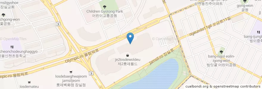 Mapa de ubicacion de Osulloc en South Korea, Seoul, Songpa-Gu.