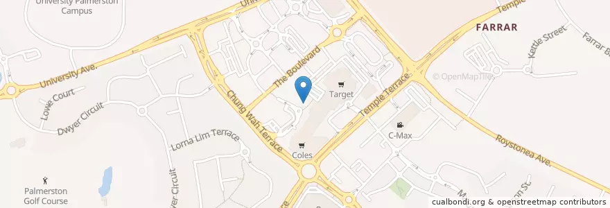 Mapa de ubicacion de National Australia Bank en オーストラリア, ノーザンテリトリー, City Of Palmerston, Palmerston.