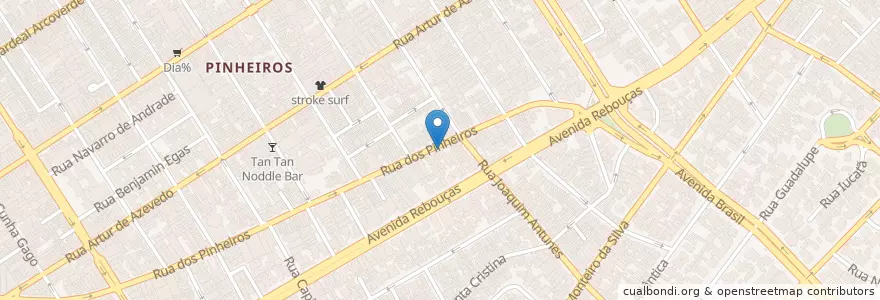 Mapa de ubicacion de Cantina Gigio en ブラジル, 南東部地域, サンパウロ, Região Geográfica Intermediária De São Paulo, Região Metropolitana De São Paulo, Região Imediata De São Paulo, サンパウロ.