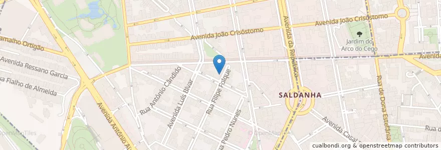 Mapa de ubicacion de Koi Sushi Saldanha en Portugal, Metropolregion Lissabon, Lissabon, Großraum Lissabon, Lissabon, Avenidas Novas.