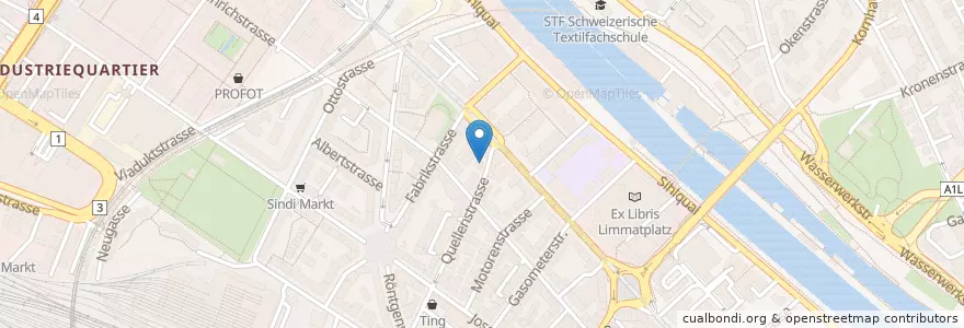 Mapa de ubicacion de Tadka en Switzerland, Zurich, District Zurich, Zurich.
