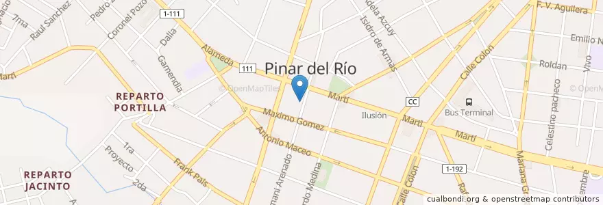 Mapa de ubicacion de La descarga en キューバ, Pinar Del Río, Pinar Del Río, Ciudad De Pinar Del Río.