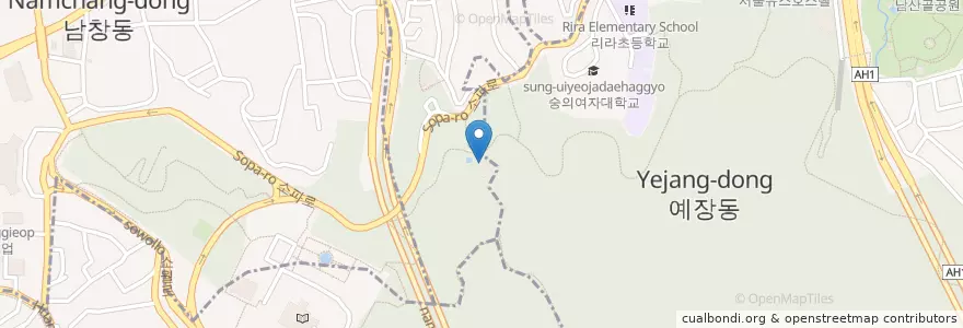 Mapa de ubicacion de 목멱산방 en كوريا الجنوبية, سول, 중구, 명동.