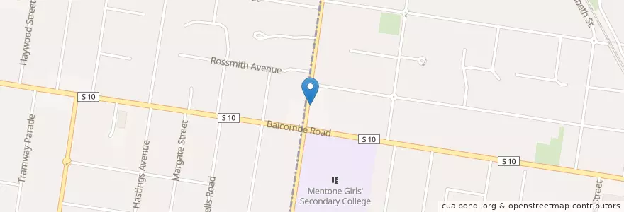 Mapa de ubicacion de Cafe Bordeaux en Australië, Victoria, City Of Kingston.