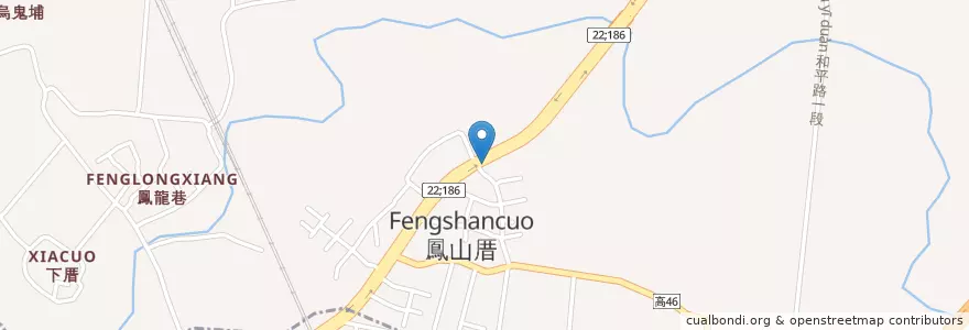 Mapa de ubicacion de 昱香排骨飯 en Тайвань, Гаосюн, 燕巢區, 大社區.