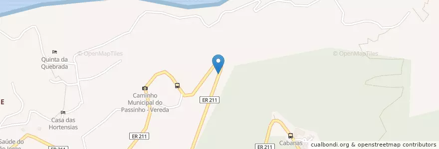 Mapa de ubicacion de Ponto de água potável en البرتغال, Santana, Arco De São Jorge.