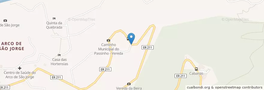 Mapa de ubicacion de Fontanário do Arco Pequeno en Portekiz, Santana, Arco De São Jorge.