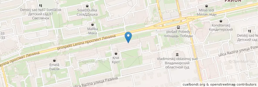 Mapa de ubicacion de Песто en Rússia, Distrito Federal Central, Владимирская Область, Городской Округ Владимир.