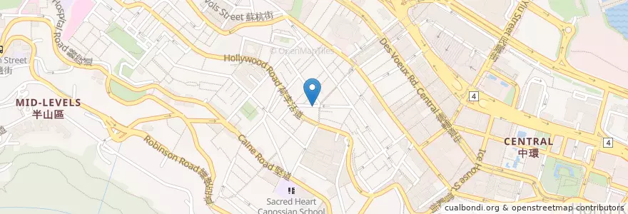 Mapa de ubicacion de 板長壽司 Itacho Sushi en 중국, 광둥성, 홍콩, 홍콩섬, 신제, 中西區 Central And Western District.