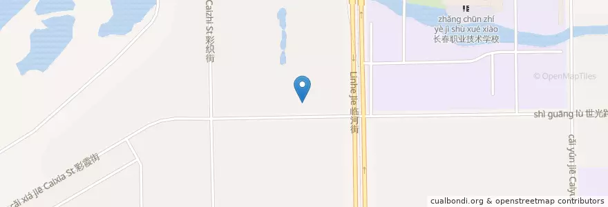 Mapa de ubicacion de 左右酒吧 en China, Jilin, 长春市, 南关区, 净月街道.