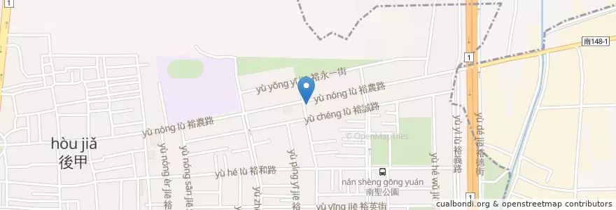 Mapa de ubicacion de 欣欣龍現炒餐廳 en 臺灣, 臺南市, 東區.