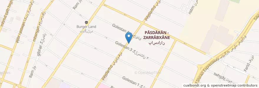 Mapa de ubicacion de دونر گاردن en ایران, استان تهران, شهرستان تهران, تهران, بخش مرکزی شهرستان تهران.