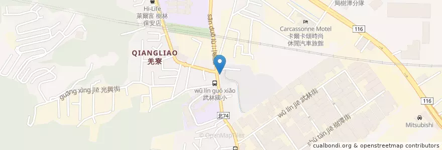 Mapa de ubicacion de 路易莎咖啡 Louisa Coffee en 臺灣, 新北市, 樹林區.
