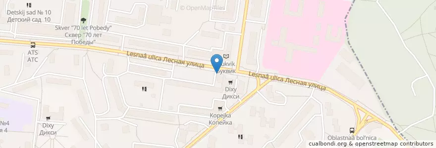 Mapa de ubicacion de CornerPub en روسیه, Центральный Федеральный Округ, استان مسکو, Городской Округ Дзержинский.