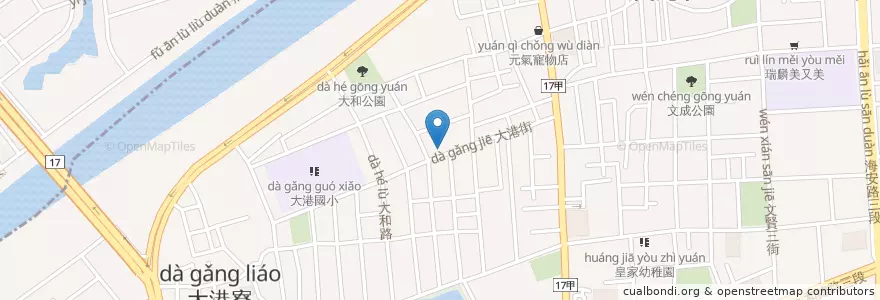 Mapa de ubicacion de 阿祥便當小菜 en Taiwan, Tainan, 北區.
