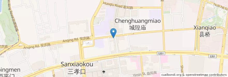 Mapa de ubicacion de 祥鼎记 en Chine, Anhui, Hefei, 庐阳区 (Luyang), 合肥市区, 三孝口街道.
