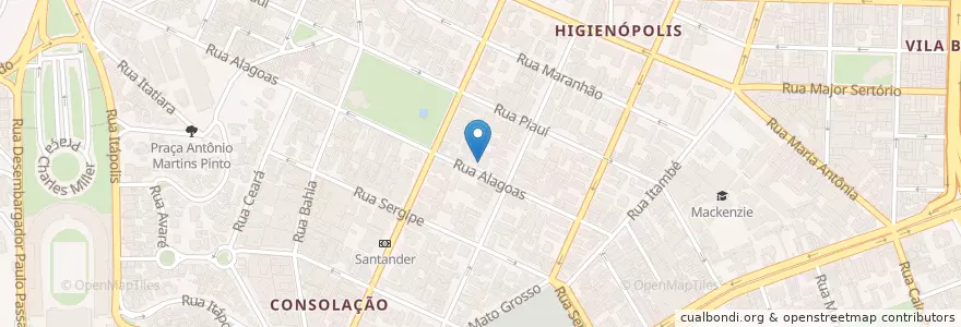Mapa de ubicacion de Bradesco en ブラジル, 南東部地域, サンパウロ, Região Geográfica Intermediária De São Paulo, Região Metropolitana De São Paulo, Região Imediata De São Paulo, サンパウロ.