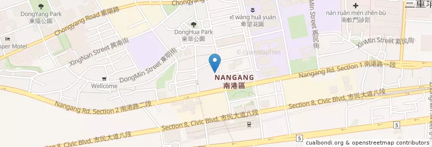 Mapa de ubicacion de 九湯屋日本拉麵 en Taiwan, New Taipei, Taipei, Nangang District.