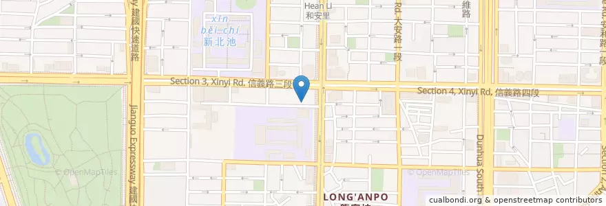 Mapa de ubicacion de le corner en تایوان, 新北市, تایپه, 大安區.