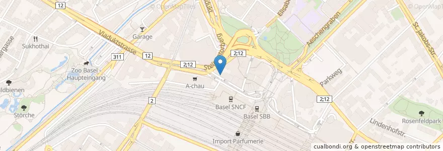 Mapa de ubicacion de China King en Svizzera, Basilea Città, Basel.