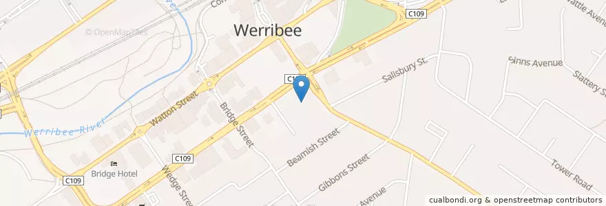 Mapa de ubicacion de UnitingCare Werribee Support and Housing en Australië, Victoria, City Of Wyndham.