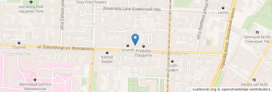 Mapa de ubicacion de Meat Bar en Russland, Föderationskreis Nordwest, Oblast Leningrad, Sankt Petersburg, Центральный Район, Литейный Округ.