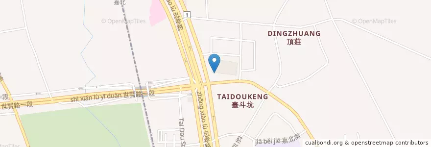 Mapa de ubicacion de 奇藝新日本料理(嘉義耐斯店) en Taiwan, Taiwan, Chiayi, Landkreis Chiayi, 東區.