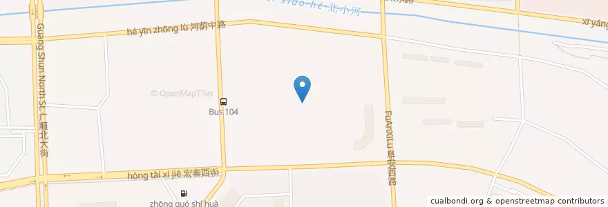 Mapa de ubicacion de 白家庄小学 en Cina, Pechino, Hebei, 朝阳区 / Chaoyang.