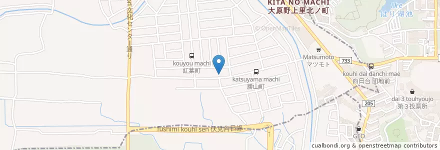 Mapa de ubicacion de 右京の里薬局 en 日本, 京都府, 京都市, 西京区.