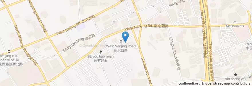 Mapa de ubicacion de bon martin paris en China, Shanghái, Jing'an.