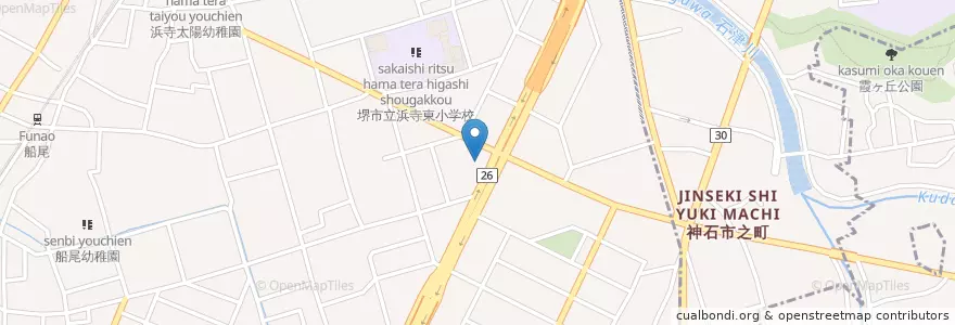 Mapa de ubicacion de ロイヤルホスト en 日本, 大阪府, 堺市, 西区.
